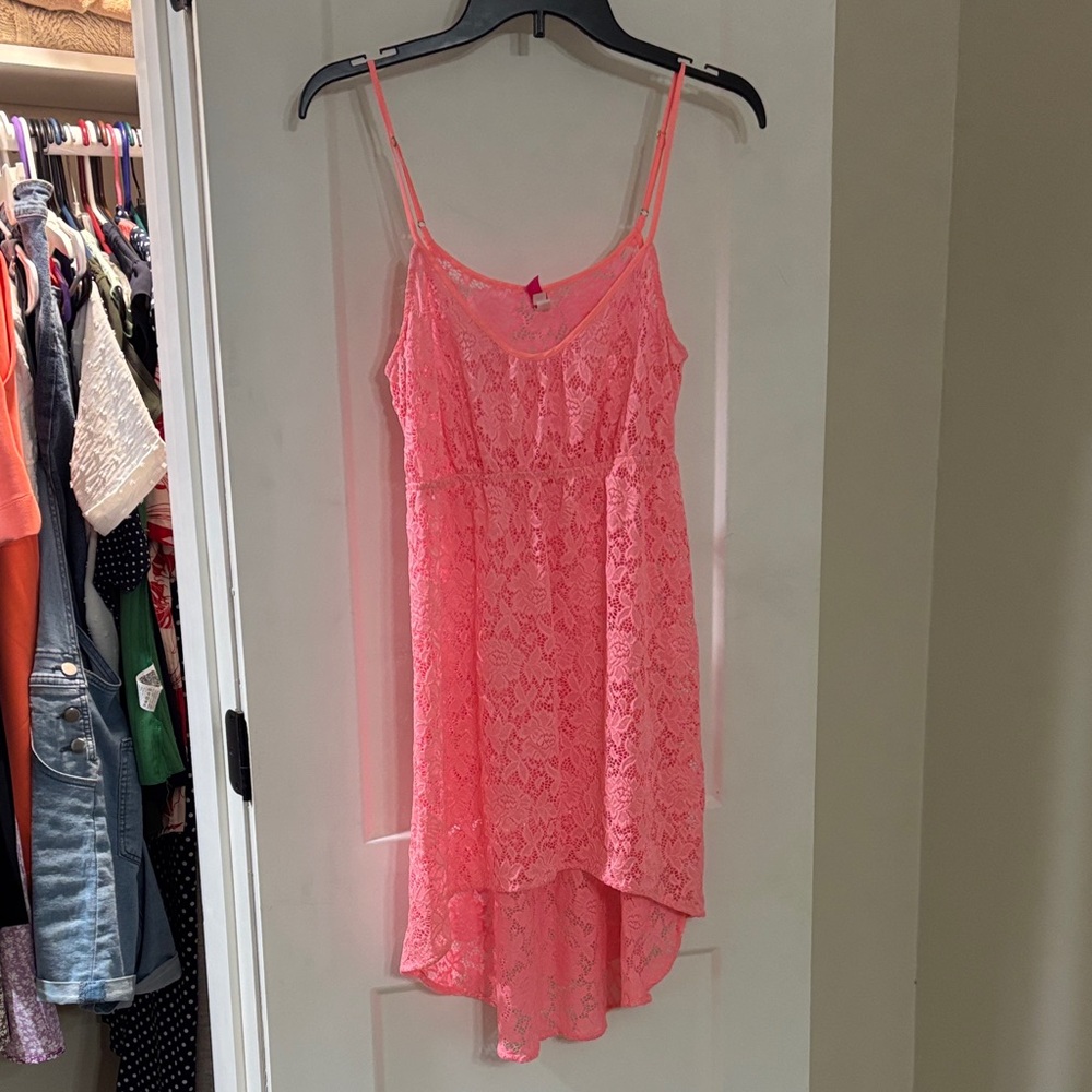 Coral Lace Cover up